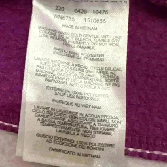 Baby girl Columbia fleece full zip jacket 6-12 mos lavender & plum - Picture 8 of 8